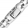 Купить мужской браслет из стали Everiot --SB-MJ-1658 в виде панцирной цепи с орнаментом оптом от 1 540 руб.